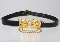 الأزياء الذهب سلسلة كبيرة مشبك حزام main image 3