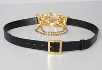 الأزياء الذهب سلسلة كبيرة مشبك حزام main image 5