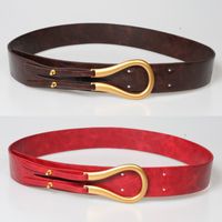 Fashion U-shaped Buckle Wide Belt main image 2