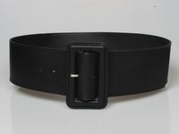 Simple Square Buckle Extra Wide Belt main image 3
