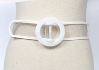 Fashion Laser Transparent Round Buckle Belt main image 3