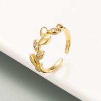 Fashion Leaf-shaped Open Ring main image 4