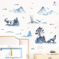 Fashion Chinese Style Landscape Painting Wall Stickers Wholesale main image 4