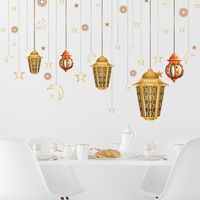 Fashion Moon Golden Chandelier Stars Wall Stickers main image 3