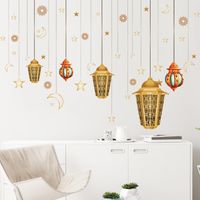 Fashion Moon Golden Chandelier Stars Wall Stickers main image 5
