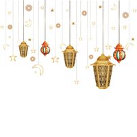 Fashion Moon Golden Chandelier Stars Wall Stickers main image 6