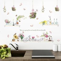 Fashion Hanging Basket Vase Wall Stickers Wholesale main image 2