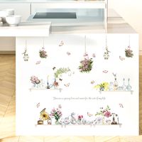 Fashion Hanging Basket Vase Wall Stickers Wholesale main image 5