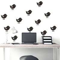 Autocollants Muraux Simples D'oiseaux Noirs En Gros main image 1