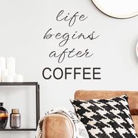 Simple English Slogan Coffee Wall Sticker Wholesale main image 4