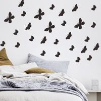 Simple Solid Black Butterfly Wall Stickers Wholesale main image 5
