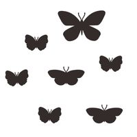 Einfache Feste Schwarze Schmetterling Wandaufkleber Großhandel main image 6