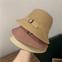 Korean Braided Buckle Sunscreen Fisherman Hat main image 1