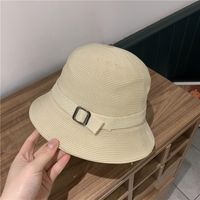 Korean Braided Buckle Sunscreen Fisherman Hat main image 5