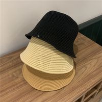 Fashion Solid Color Flat-top Cotton Yarn Breathable Fisherman Hat main image 3