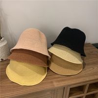 Fashion Solid Color Flat-top Cotton Yarn Breathable Fisherman Hat main image 4