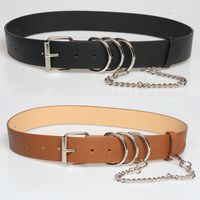 Punk Style Chain Ring Decorative Belt sku image 1