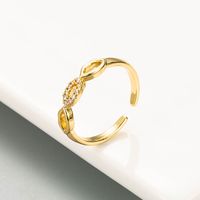 Simple Micro-inlaid Zircon Open Ring sku image 1