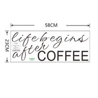 Simple English Slogan Coffee Wall Sticker Wholesale sku image 1