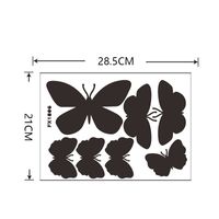 Einfache Feste Schwarze Schmetterling Wandaufkleber Großhandel sku image 1