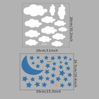 Cartoon Moon Clouds Stars Wall Stickers Wholesale sku image 1