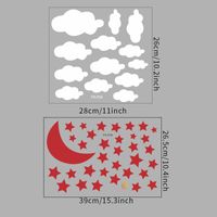 Cartoon Moon Clouds Stars Wall Stickers Wholesale sku image 2