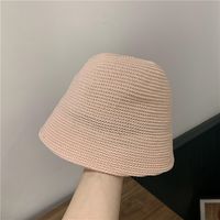 Fashion Solid Color Dome Cotton Yarn Knitted Fisherman Hat sku image 5