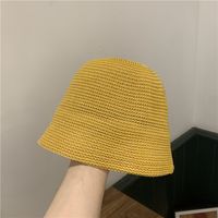 Fashion Solid Color Dome Cotton Yarn Knitted Fisherman Hat sku image 7