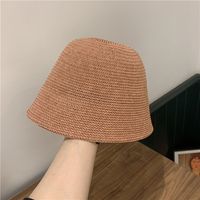 Fashion Solid Color Dome Cotton Yarn Knitted Fisherman Hat sku image 8