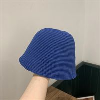 Fashion Solid Color Dome Cotton Yarn Knitted Fisherman Hat sku image 9