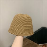 Fashion Solid Color Dome Cotton Yarn Knitted Fisherman Hat sku image 10