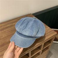 Korean Cowboy Blue Octagonal Hat Wholesale sku image 1