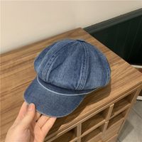 Korean Cowboy Blue Octagonal Hat Wholesale sku image 2