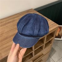 Korean Cowboy Blue Octagonal Hat Wholesale sku image 3