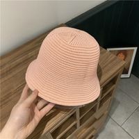 Fashion Solid Color Flat-top Cotton Yarn Breathable Fisherman Hat sku image 1