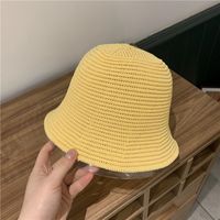 Fashion Solid Color Flat-top Cotton Yarn Breathable Fisherman Hat sku image 3