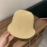 Fashion Solid Color Flat-top Cotton Yarn Breathable Fisherman Hat sku image 4