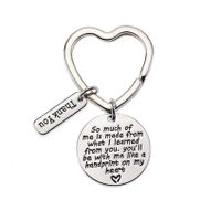 Fashion Stainless Steel Thank You Teachers Keychains sku image 1