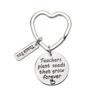 Fashion Stainless Steel Thank You Teachers Keychains sku image 2