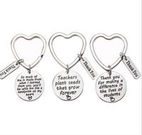 Fashion Stainless Steel Thank You Teachers Keychains main image 2