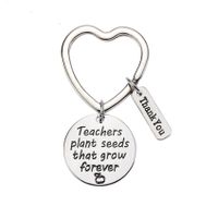 Fashion Stainless Steel Thank You Teachers Keychains main image 3
