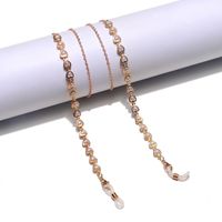 Fashion Peach Heart Pearl Gold Glasses Chain main image 2