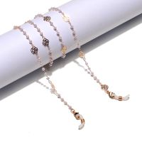 Fashion Pearl Hollow Flower Glasses Chain main image 1