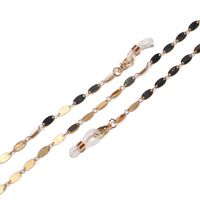 Fashion Golden Oval Piece Glasses Chain main image 4