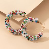 Bohemian Style Simple Color Rice Beads Multicolor Earrings main image 3