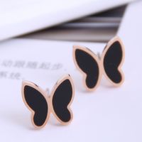 Fashion Sweet Ol Butterfly Titanium Steel Earrings main image 1