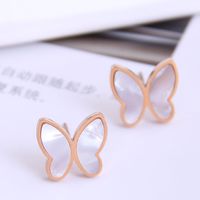 Fashion Sweet Ol Butterfly Titanium Steel Earrings main image 3