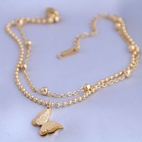 Fashion Titanium Steel Sweet Ol Butterfly Anklet main image 1