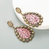 New Fashion Alloy Inlaid Rhinestone Sequin Earrings main image 9