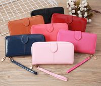 Leather Large-capacity Clutch Bag Elongated Concealed Buckle Wallet Card Holder main image 1